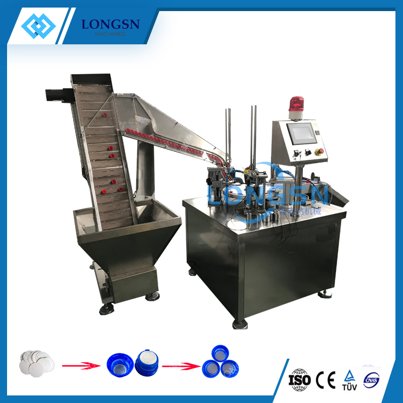 Automatic Cap closing wadding machine cap lining machine