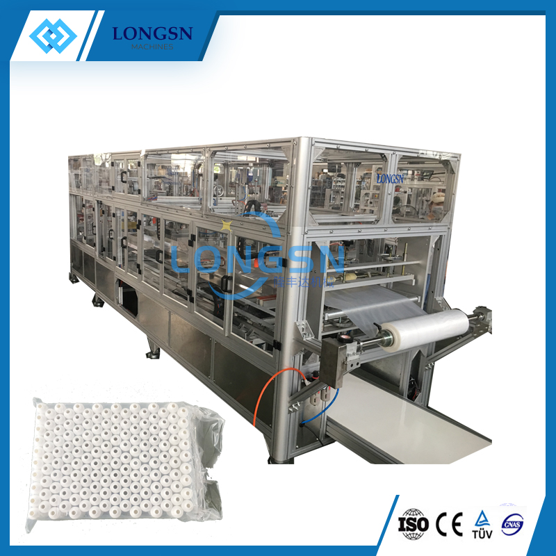 Automatic bag packing machine for empty round and square bottle
