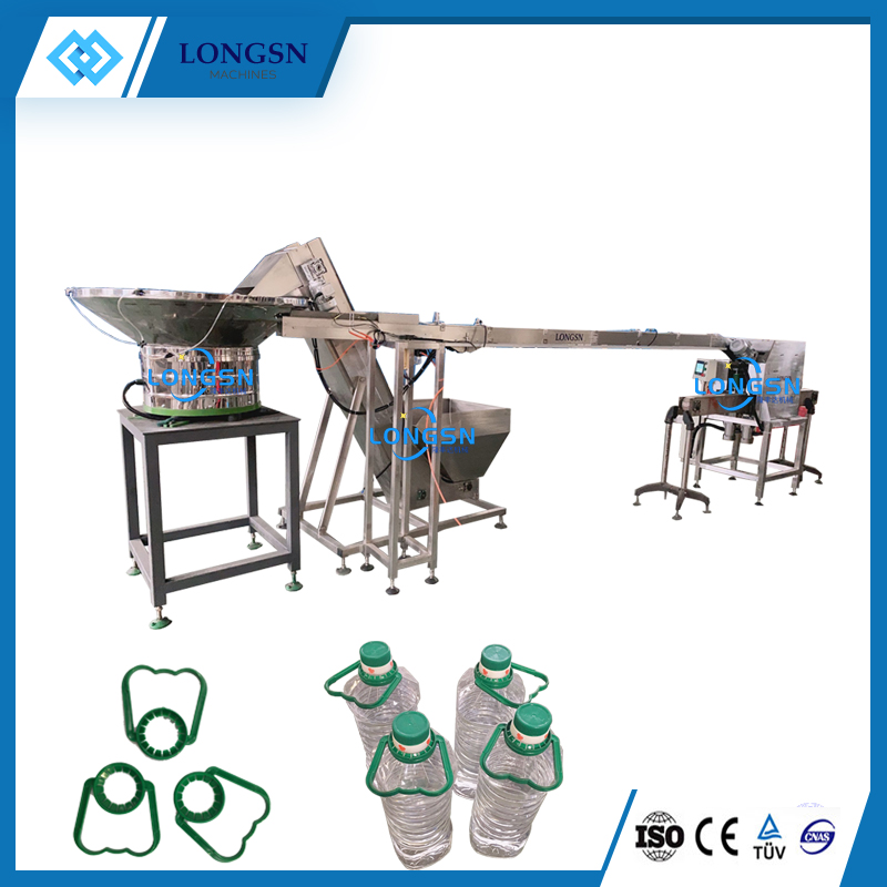 Automatic 2-10L bottle handle ring applicator pressing machine