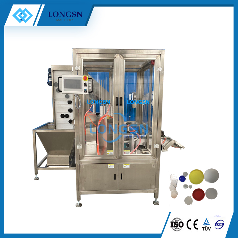 Fully automation plastic lid Cap Lining Machine Foil Inserting Wadding Equipment